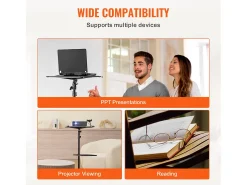 Móvel De Tv| Suporte para Projetor SucceBuy Suporte para Projetor com Rodízios, Tripé para Portátil, Altura de 80 a 170 cm Preto