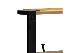 Prateleira|vidaxl Suporte para roupas 80x40x190cm madeira mangueira maciça áspera Castanho