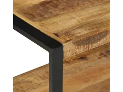 Prateleira|vidaxl Suporte para roupas 80x40x190cm madeira mangueira maciça áspera Castanho