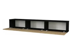 Móvel De Tv|Helloshop26 Suporte para TV 180 x 31 x 29,5 cm com efeito carvalho 03_0007882 Preto