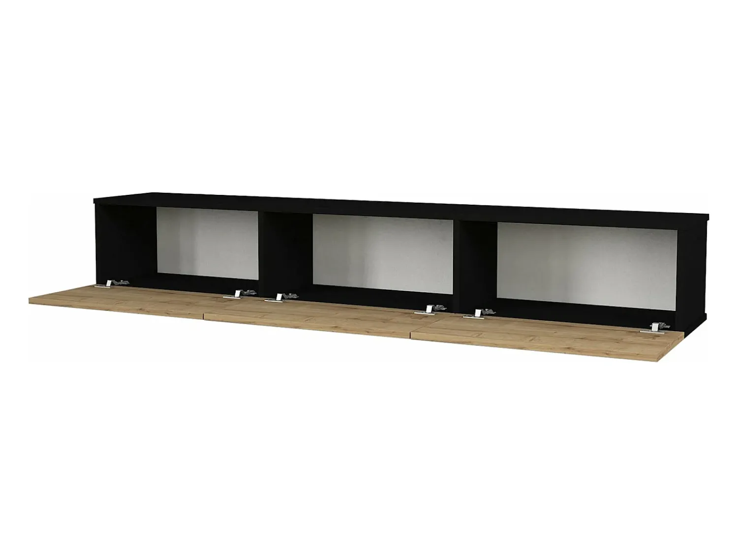 Móvel De Tv|Helloshop26 Suporte para TV 180 x 31 x 29,5 cm com efeito carvalho 03_0007882 Preto