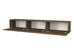 Móvel De Tv*Helloshop26 Suporte para TV 180 x 31 x 29,5 cm com acabamento em nogueira 03_0007879 Castanho