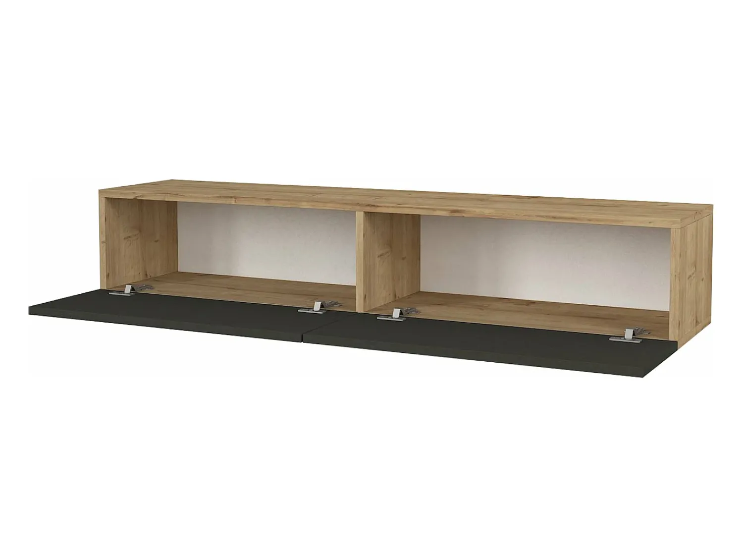 Móvel De Tv|Helloshop26 Suporte para TV 135 x 31 x 25 cm com efeito carvalho e antracite 03_0007866 Bege