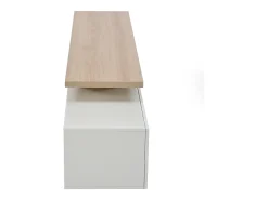 Móvel De Tv| Suporte para TV 200 x 39 x 42 cm, com iluminação LED de 7 cores e tampo de mesa, . Branco