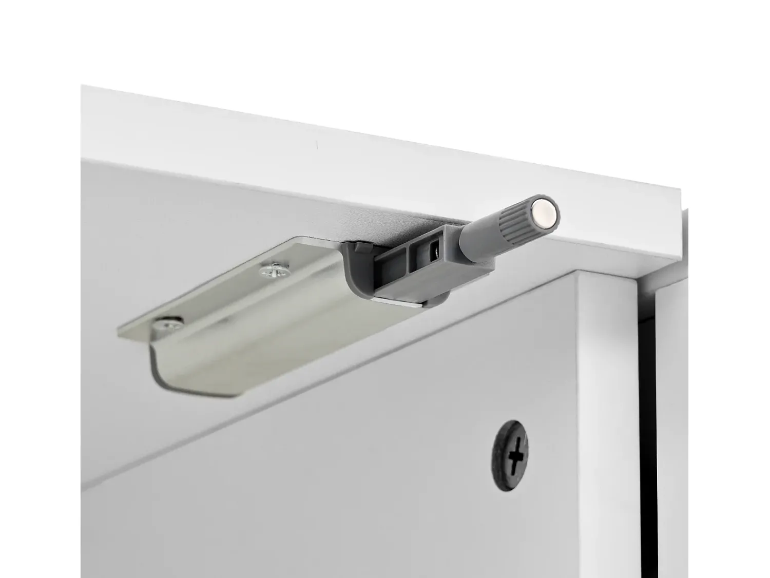 Hauss Spole Suporte para TV 180 x 34 x 30 cm com prateleira para projetor e 3 portas - e madeira Branco