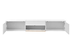 Hauss Spole Suporte para TV 180 x 34 x 30 cm com prateleira para projetor e 3 portas - e madeira Branco