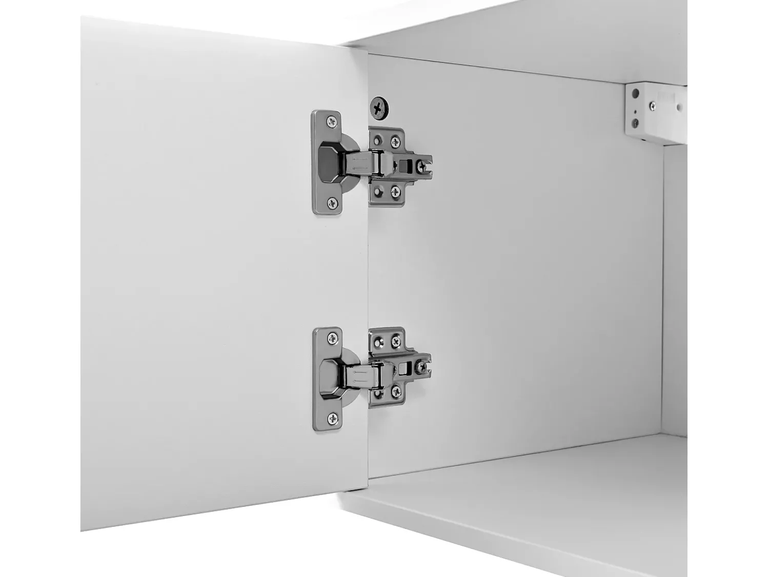 Hauss Spole Suporte para TV 180 x 34 x 30 cm com prateleira para projetor e 3 portas - e madeira Branco