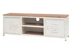 Sale Helloshop26 Suporte para TV aparador design prático unidade de TV branca de 120 cm 2502292 Branco