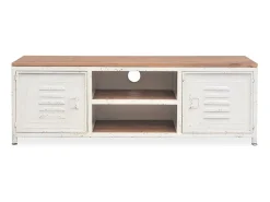 Sale Helloshop26 Suporte para TV aparador design prático unidade de TV branca de 120 cm 2502292 Branco