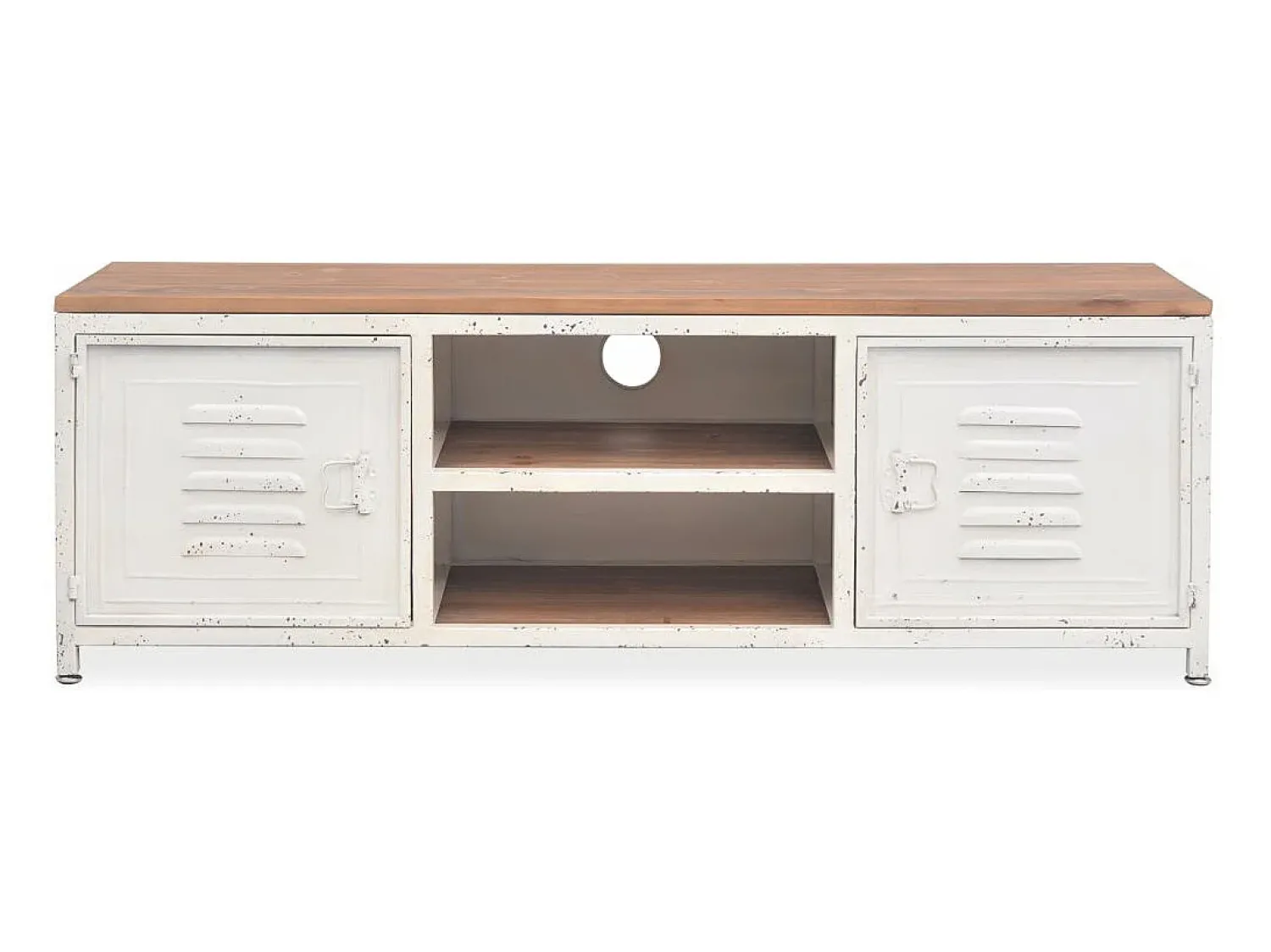 Sale Helloshop26 Suporte para TV aparador design prático unidade de TV branca de 120 cm 2502292 Branco