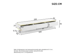 Outlet Suporte para TV - Suporte para TV com 3 gavetas e acabamento dourado - Corrediças inferiores suaves e silenciosas Branco