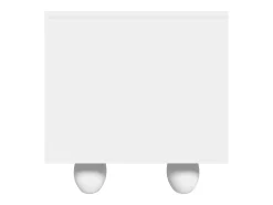 Móvel De Tv* Suporte para TV - Suporte para TV com 2 gavetas e 2 portas - Pés redondos em madeira maciça Branco