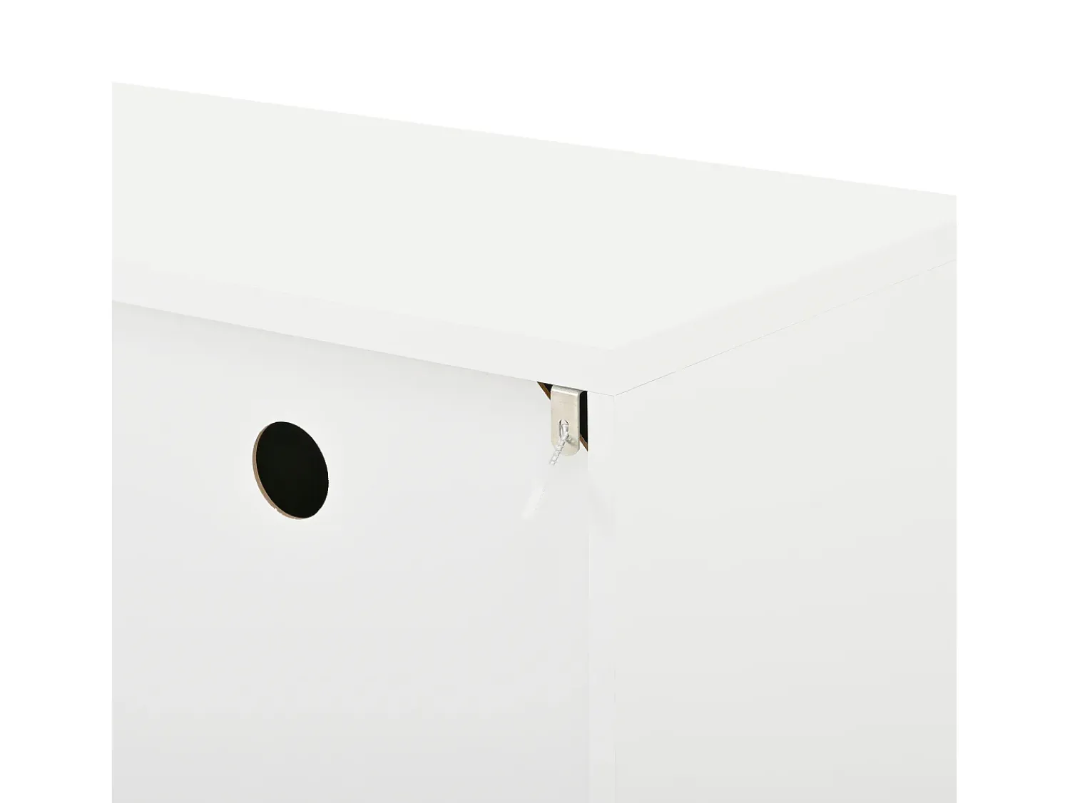 Suporte para TV - Suporte para TV com 4 portas com estrutura em treliça - detalhes dourados e pés ajustáveis^ Móvel De Tv