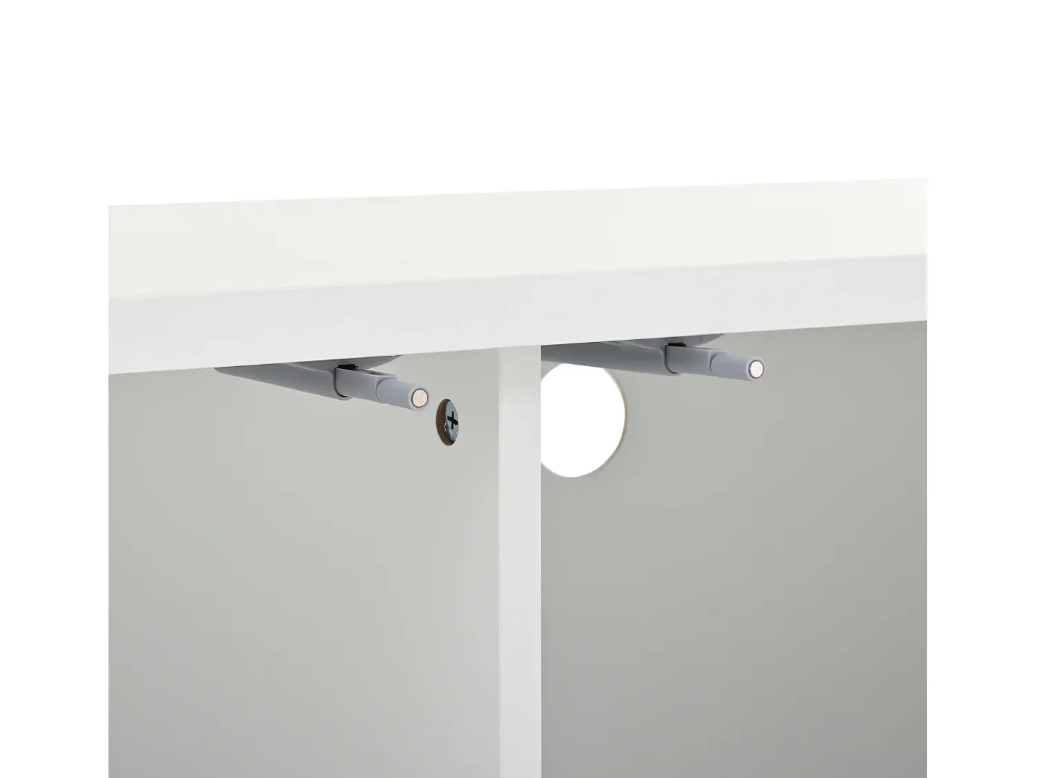 Suporte para TV - Suporte para TV com 4 portas com estrutura em treliça - detalhes dourados e pés ajustáveis^ Móvel De Tv