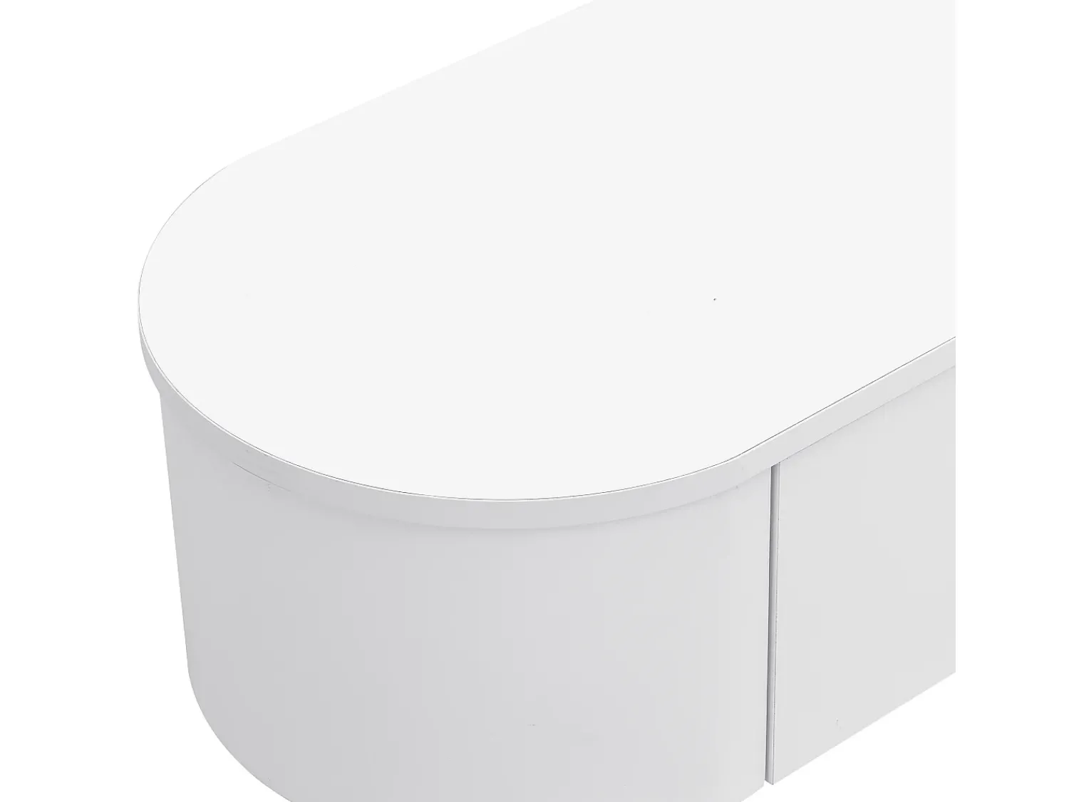 Móvel De Tv* Suporte para TV - Suporte para TV para sala com 3 gavetas - Puxadores e pés dourados Branco
