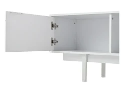 Móvel De Tv| Suporte para TV - Suporte para TV com 2 Portas e 2 Gavetas - Armário Aberto - para Sala de Estar Branco