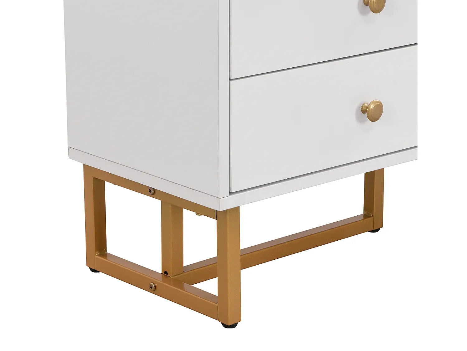 Suporte para TV - Suporte para TV para sala de estar com 2 portas texturadas e 4 gavetas - puxadores e pés dourados^ Móvel De Tv