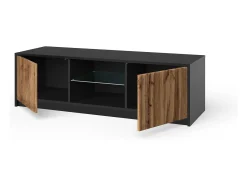 Móvel De Tv* Suporte para TV BUDAPEST preto/carvalho Natural claro