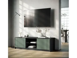 Móvel De Tv| Suporte para TV BUDAPEST preto/-sálvia Verde