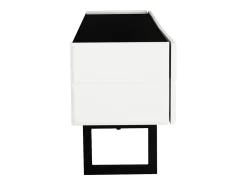 Móvel De Tv|Hauss Spole Suporte para TV com 3 gavetas - Design clássico em preto e - Tampo com acabamento brilhante Branco
