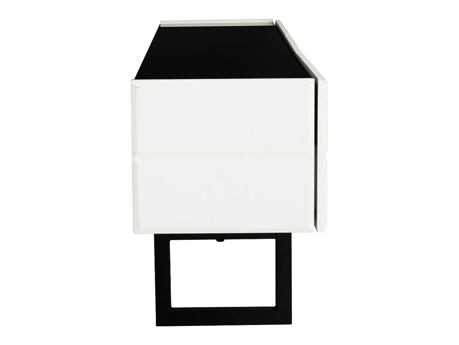Móvel De Tv|Hauss Spole Suporte para TV com 3 gavetas - Design clássico em preto e - Tampo com acabamento brilhante Branco