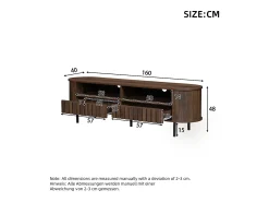Hauss Spole Suporte para TV com 2 gavetas - Madeira MDF - Cor^ Móvel De Tv