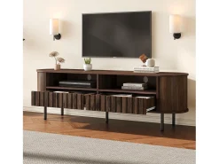 Hauss Spole Suporte para TV com 2 gavetas - Madeira MDF - Cor^ Móvel De Tv