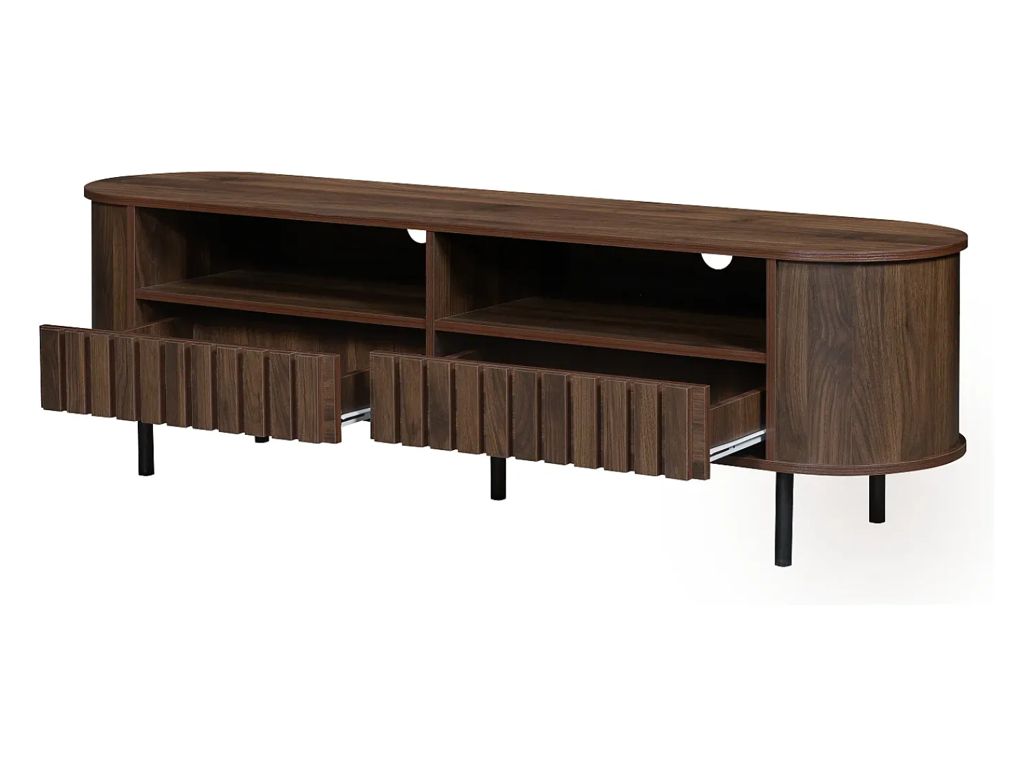 Hauss Spole Suporte para TV com 2 gavetas - Madeira MDF - Cor^ Móvel De Tv