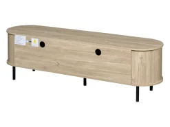 Móvel De Tv|Hauss Spole Suporte para TV com 2 gavetas - Madeira MDF - Cor natural da madeira Natural claro