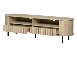Móvel De Tv|Hauss Spole Suporte para TV com 2 gavetas - Madeira MDF - Cor natural da madeira Natural claro