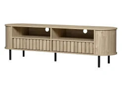 Móvel De Tv|Hauss Spole Suporte para TV com 2 gavetas - Madeira MDF - Cor natural da madeira Natural claro