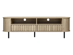Móvel De Tv|Hauss Spole Suporte para TV com 2 gavetas - Madeira MDF - Cor natural da madeira Natural claro