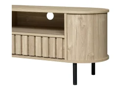 Móvel De Tv|Hauss Spole Suporte para TV com 2 gavetas - Madeira MDF - Cor natural da madeira Natural claro