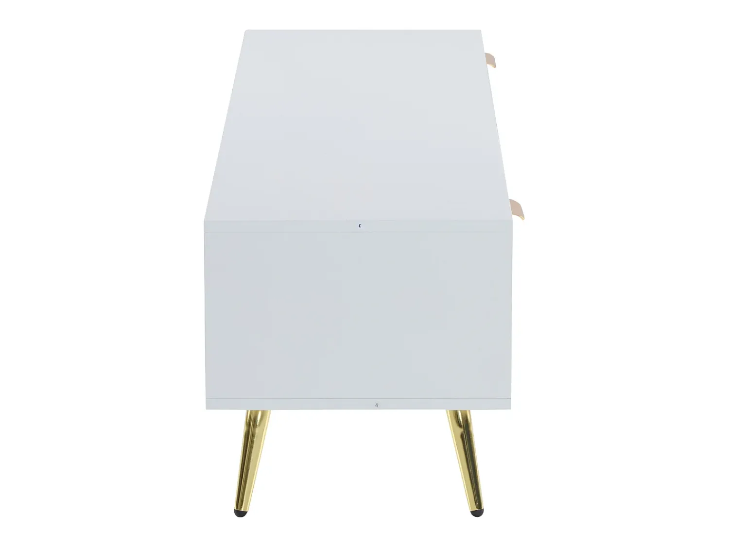 Móvel De Tv|Hauss Spole Suporte para TV com 1 gaveta e 2 portas - Padrão colmeia - Pés em metal - Branco