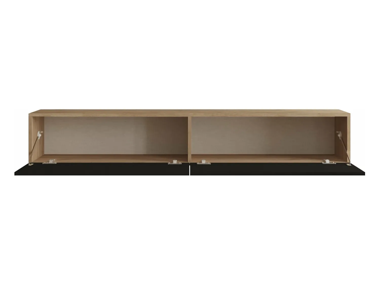New Helloshop26 Suporte para TV com 2 portas 29,5 x 180 x 31,5 cm efeito carvalho 03_0007786 Preto