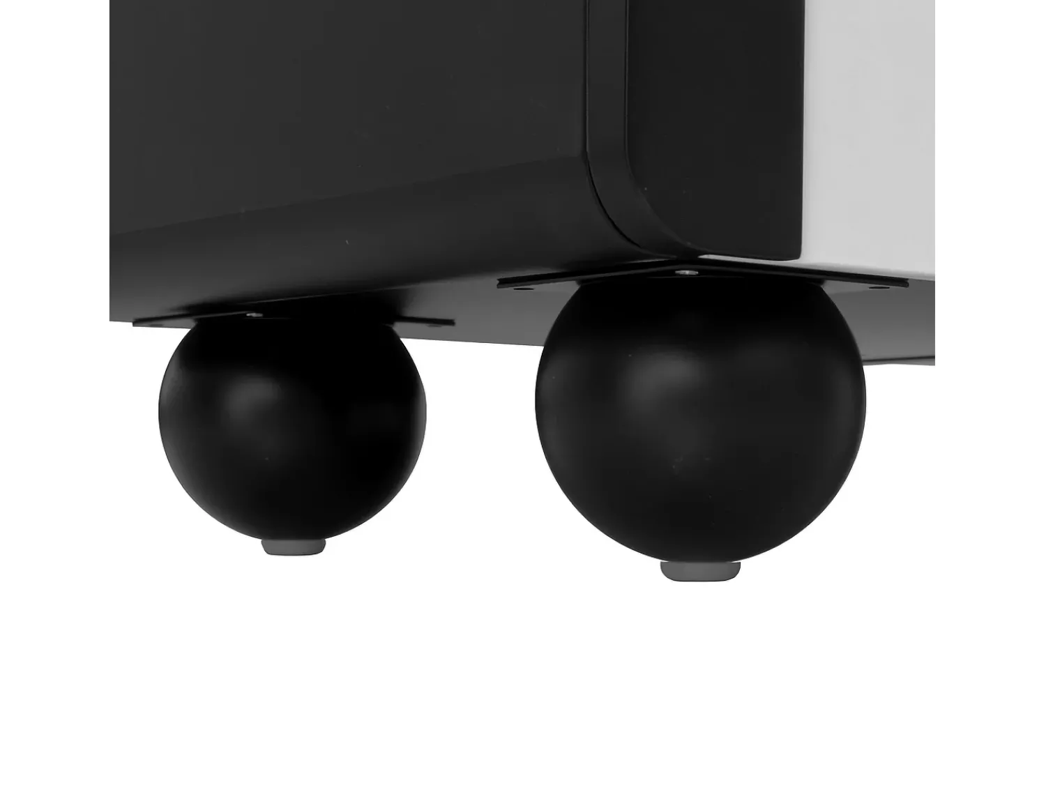 Hot Hauss Spole Suporte para TV com 2 portas e 2 gavetas - Design e branco 180 x 38 x 45 cm Preto