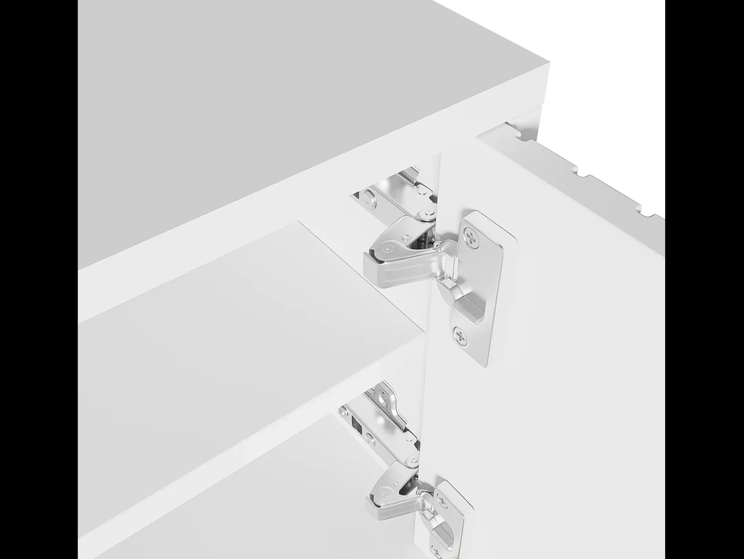 Móvel De Tv|Hauss Spole Suporte para TV com 4 portas, pés dourados - Porta texturada - Branco