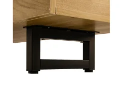 Móvel De Tv*Hauss Spole Suporte para TV com 5 portas - Pés em metal preto - Cor natural clara Natural claro