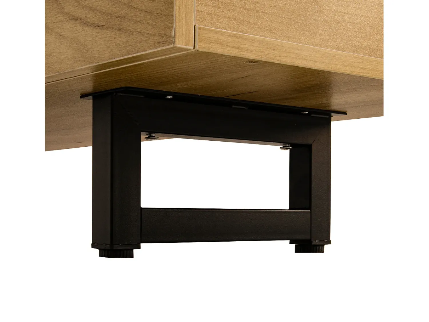 Móvel De Tv*Hauss Spole Suporte para TV com 5 portas - Pés em metal preto - Cor natural clara Natural claro