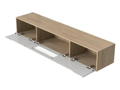 Hauss Spole Suporte para TV com 3 portas e iluminação LED - brilhante e natural^ Móvel De Tv