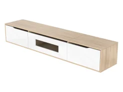 Hauss Spole Suporte para TV com 3 portas e iluminação LED - brilhante e natural^ Móvel De Tv