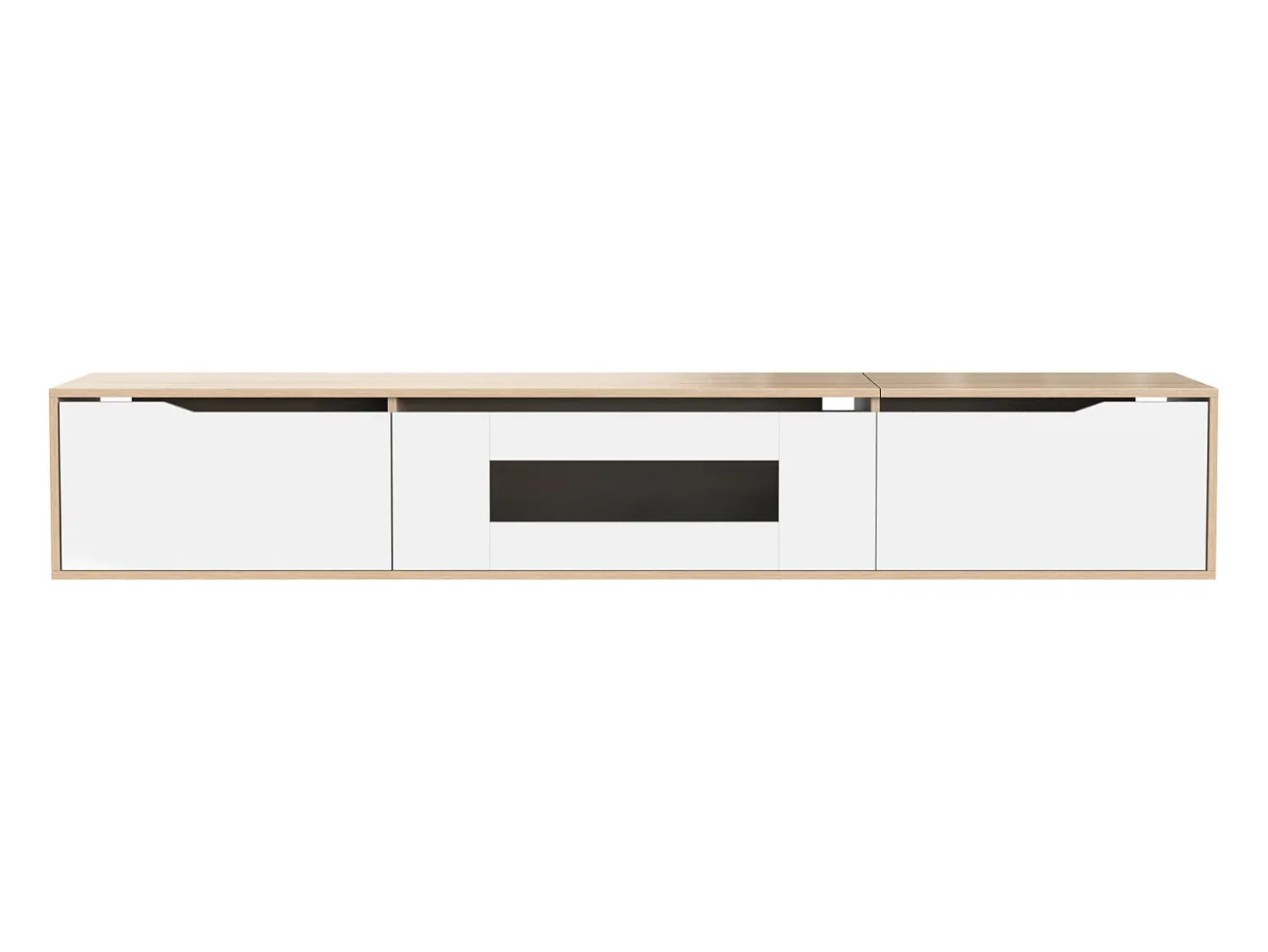 Hauss Spole Suporte para TV com 3 portas e iluminação LED - brilhante e natural^ Móvel De Tv