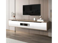 Hauss Spole Suporte para TV com 3 portas e iluminação LED - brilhante e natural^ Móvel De Tv