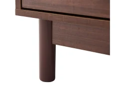Discount Hauss Spole Suporte para TV com 2 portas e 4 gavetas, gestão de cabos, Castanho