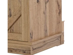 Móvel De Tv|Hauss Spole Suporte para TV com 2 portas de correr - acabamento em folheado de madeira - Madeira Natural claro