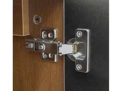 Móvel De Tv*Hauss Spole Suporte para TV com 4 portas - Acabamento em brilhante - Cor da madeira 180 x 38 x 50 cm Preto