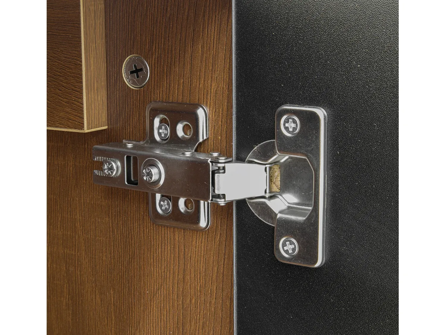 Móvel De Tv*Hauss Spole Suporte para TV com 4 portas - Acabamento em brilhante - Cor da madeira 180 x 38 x 50 cm Preto