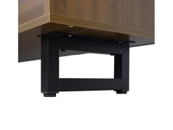 Móvel De Tv*Hauss Spole Suporte para TV com 4 portas - Acabamento em brilhante - Cor da madeira 180 x 38 x 50 cm Preto