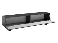 New Vente-unique Suporte para TV com 2 portas, 180 cm, em MDF - - LUDIMA Preto
