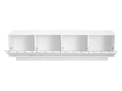 Móvel De Tv|Hauss Spole Suporte para TV com 4 portas e design ondulado - 170x40x45 cm Branco